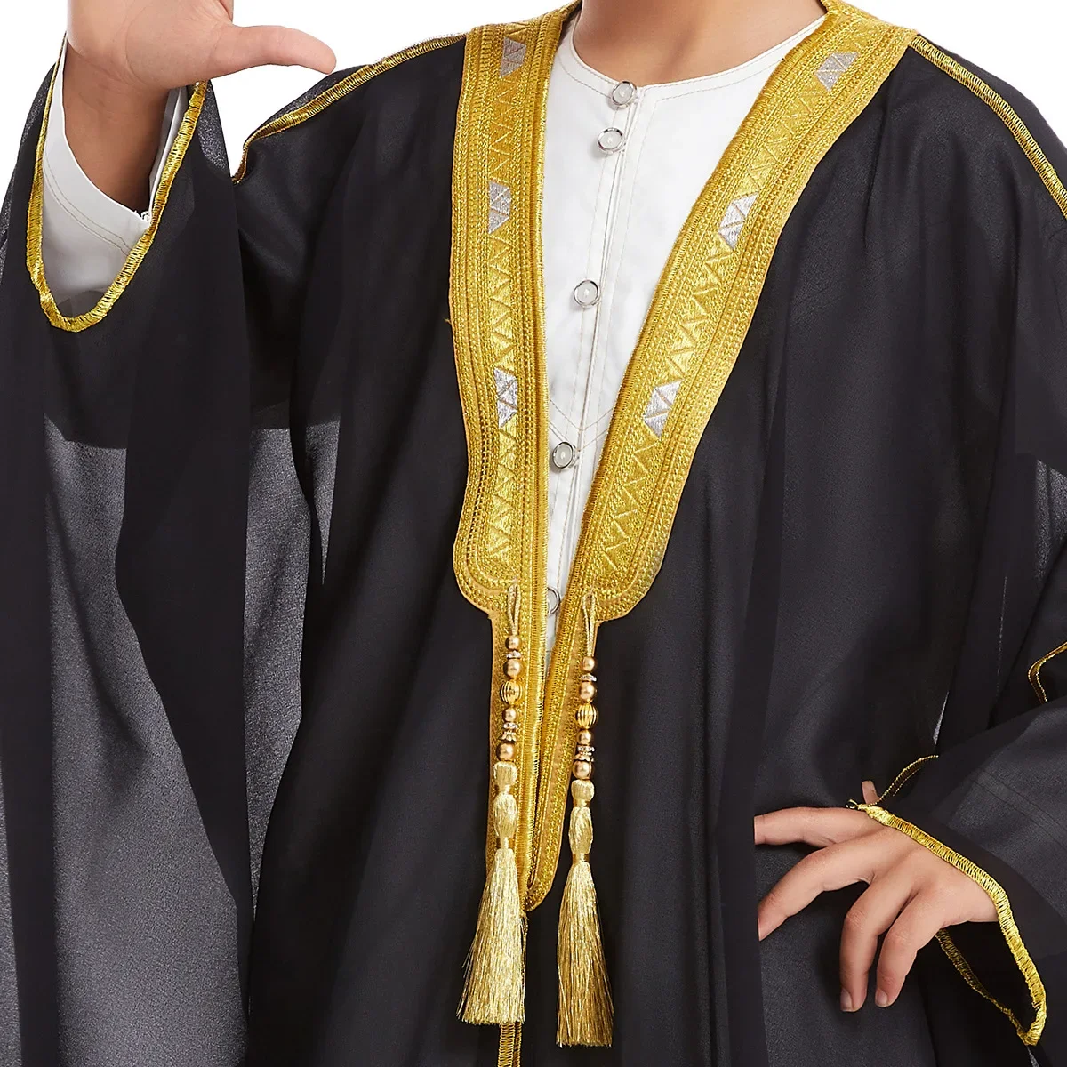 Eid enfants garçons Robe Robe musulmane enfants ouvert Abaya prière caftan Ramadan maroc Jubba modeste islamique dubaï saoudien Abaya Thobe