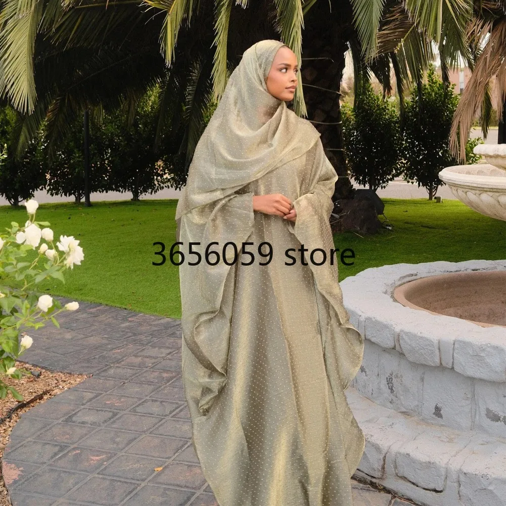 Abaya d'été à strass, manches chauve-souris, Abaya de dubaï pour femmes, vêtements d'extérieur musulmans de soirée, Robe islamique du Ramadan Eid Hijabi