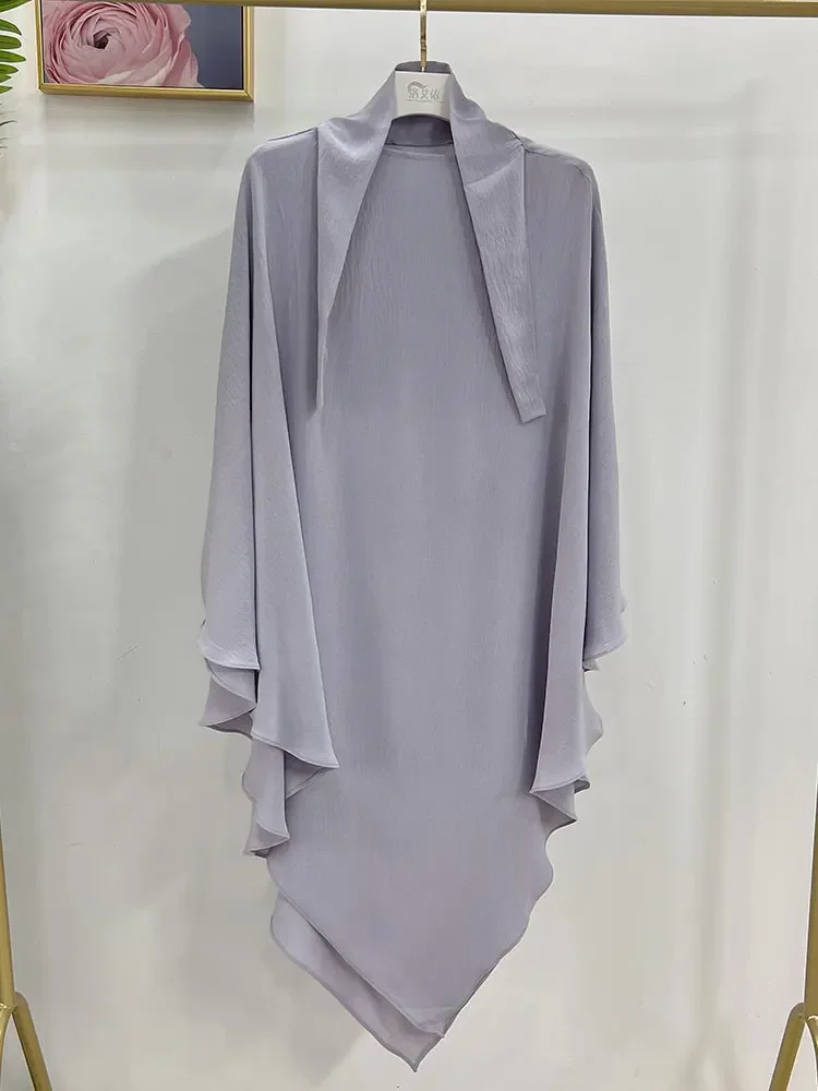 Eid musulman Long Khimar prière Hijab pour les femmes Ramadan enveloppement aérien prière écharpe islamique dubaï saoudien Niqab foulard 2024
