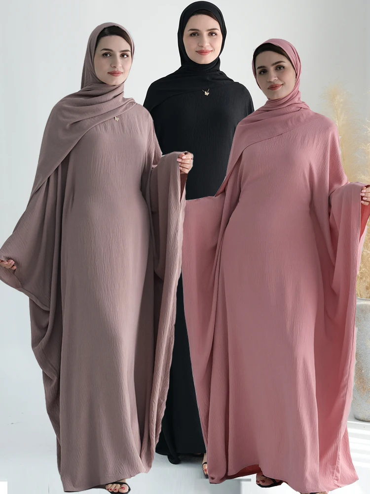 Ensemble Abaya en coton et lin pour Ramadan Eid, tiens imar, ensembles musulmans de Dubaï, robe Hijab, caftan marocain, vêtements éducatifs pour femmes