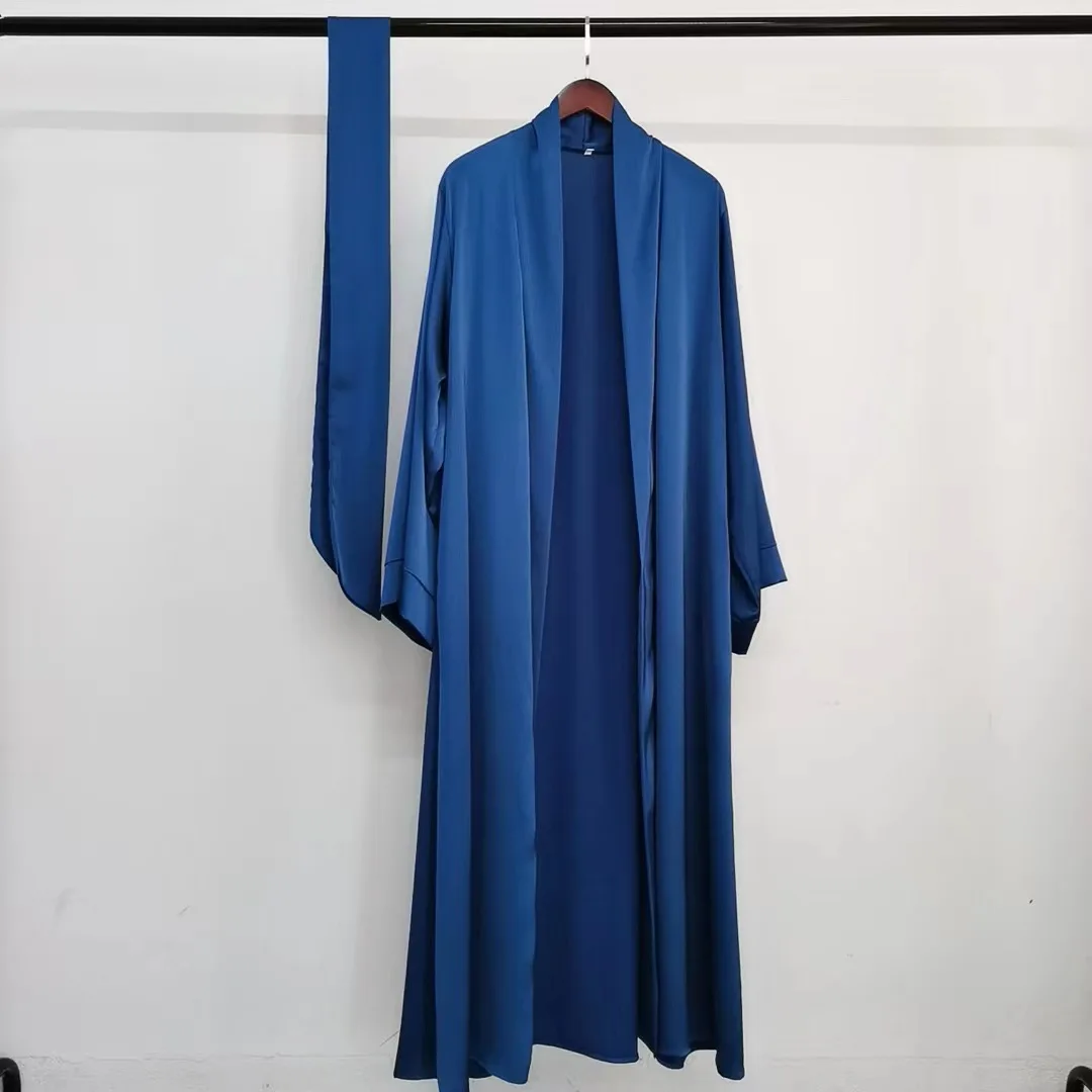 Femme musulmane ouvert Abaya longs Cardigans printemps été vêtements ethniques islamiques femmes Kimono arabe caftan classique noir S-XXL