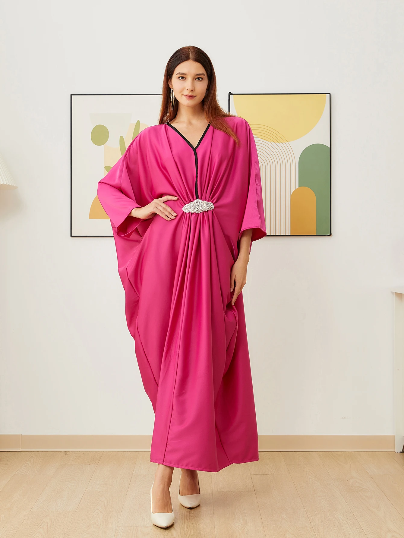 DEVCHATA-Robe musulmane longue et élégante pour femmes, abaya arabe de dubaï, tenue de fête, pour Ramadan, vêtements islamiques