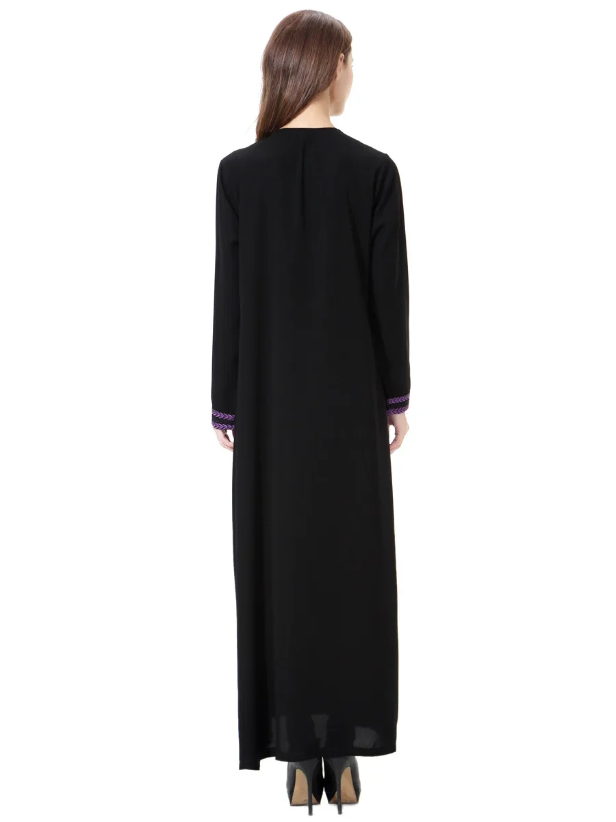 Abaya-Robe musulmane à manches longues pour femmes, caftan noir d'été, vêtements de prière élégants, mode islamique, chaud, Eid, Dubaï, nouveau, 2024