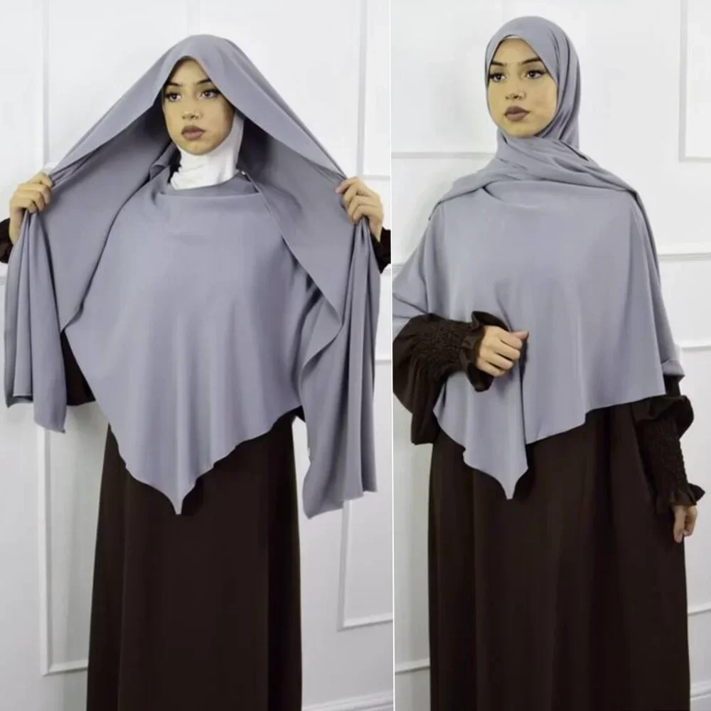 Ensemble Hijab de prière antidérapant de qualité supérieure – Jersey Khimar & Abaya avec bande de poignée en silicone – Vêtements islamiques modestes et respirants pour femmes