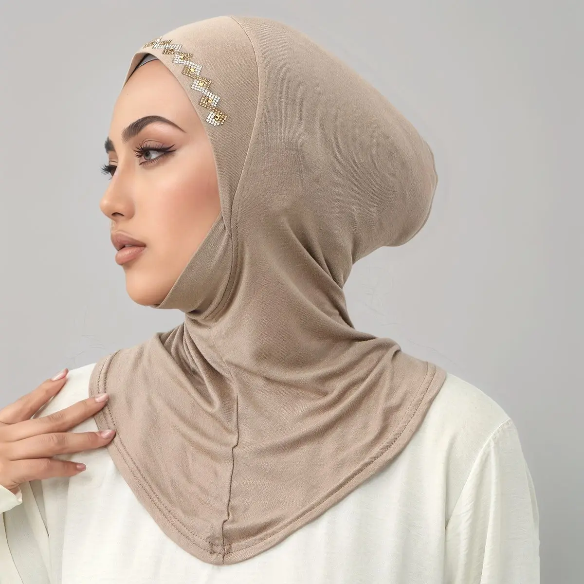 Musulman ethnique instantané Hijab diamants Shwal femmes écharpe islamique Turban arabe Khimar mode plaine Ramadan chapeaux Amira Niqab