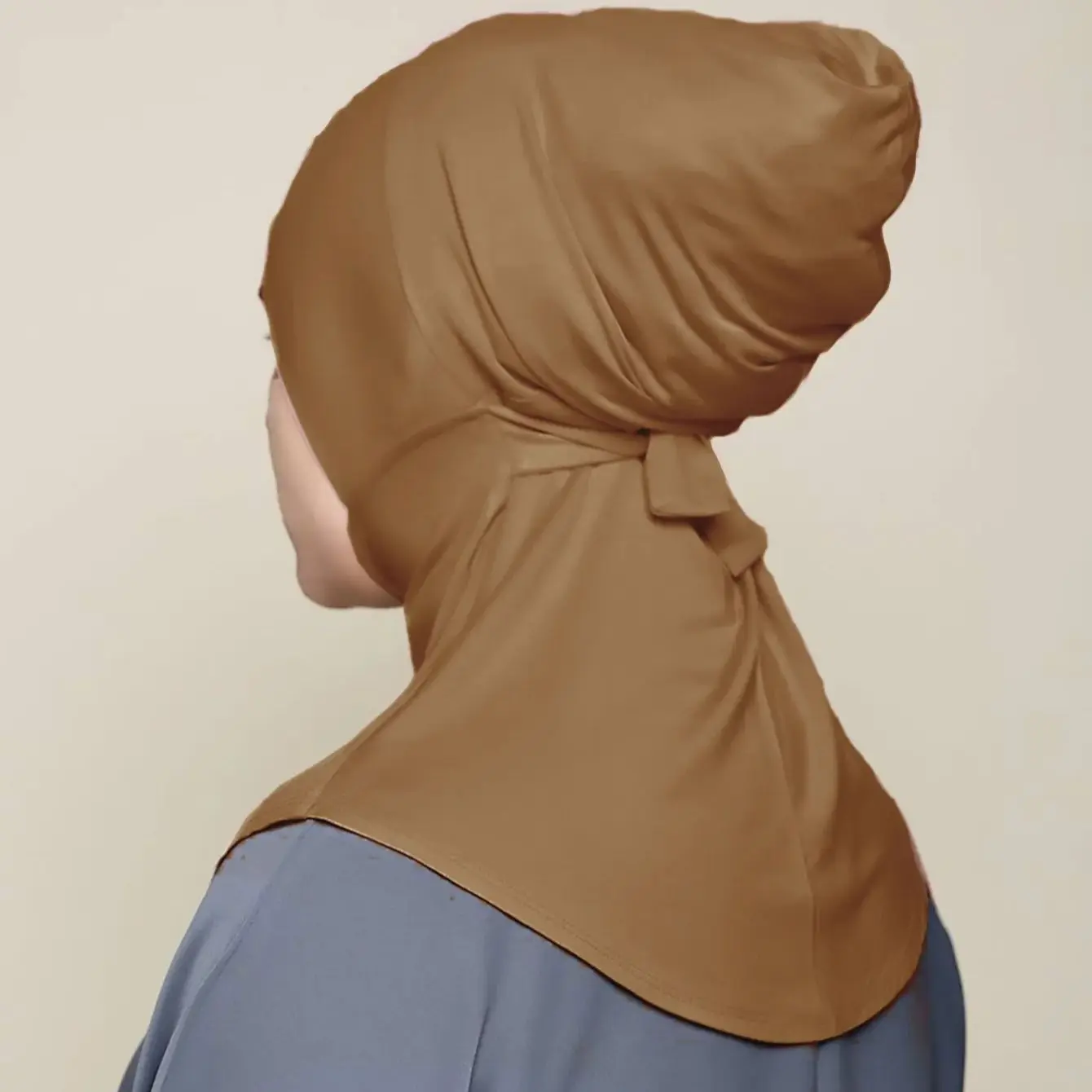 Turban musulman en coton pour femme, couverture complète, casquettes islamiques, sous-écharpe intérieure, casquette Hijab pour femme, écharpe de sauna, long châle, bonnet à col rond