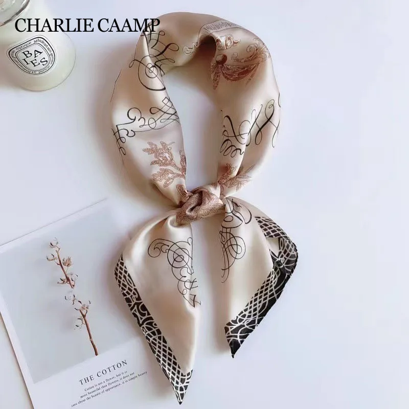 Foulard carré imprimé de luxe pour femmes, bandeaux de cheveux Hijab, foulard de la présidence, châle en satin féminin, ruban de sauna, bandana à la mode