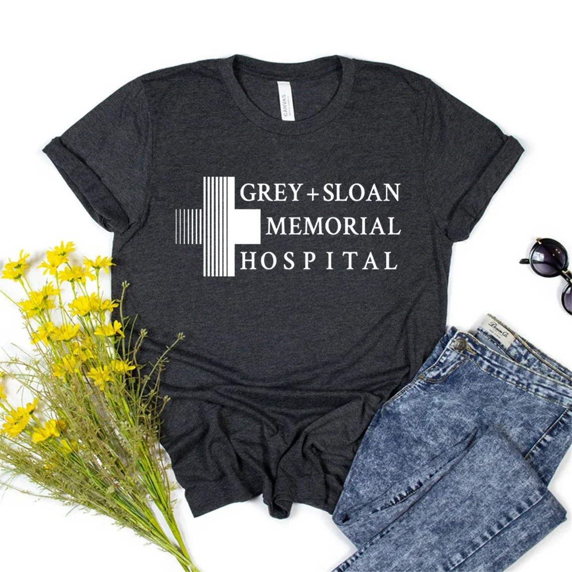 Gris Sloan Memorial hôpital T-shirt gris anatomie chemise Meredith gris T-shirt femmes graphique t-shirts à manches courtes haut