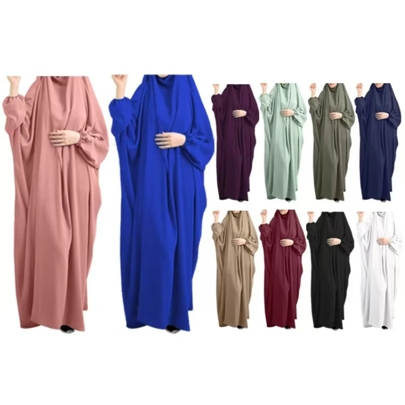 Abayas à capuche pour femmes vert noir robes musulmanes mode modeste Ramadan Kimono vêtements arabes Hijab Robe Caftan indien