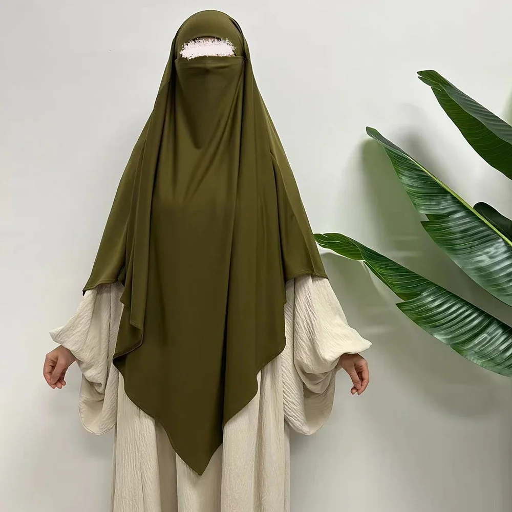 Maillot Premium Khimar extensible respirant haute qualité une couche EID Ramadan femmes musulmanes islamique diamant forme prière Hijab