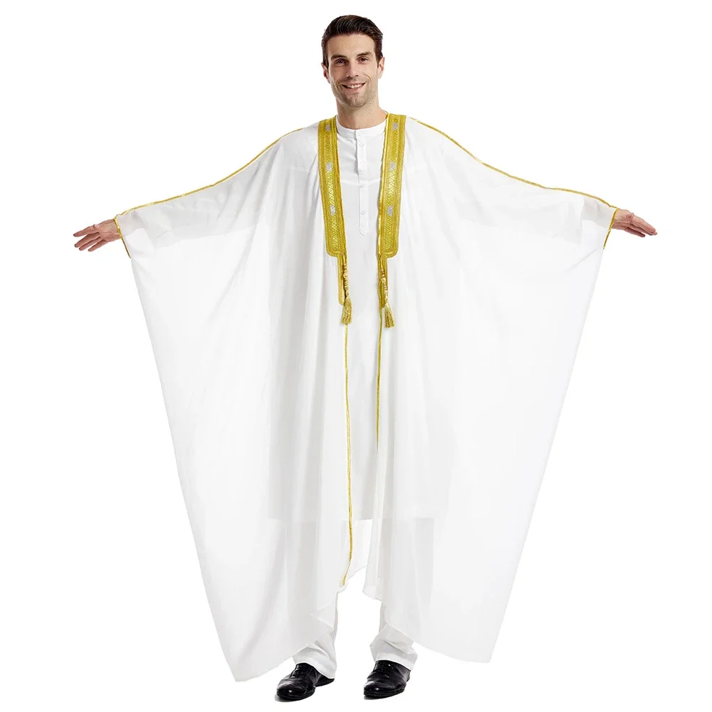 Dubaï saoudien Abaya ouvert Kimono hommes musulmans longue Robe Jubba Thobe Islam vêtements arabe turquie caftan Abayas Caftan moyen-orient