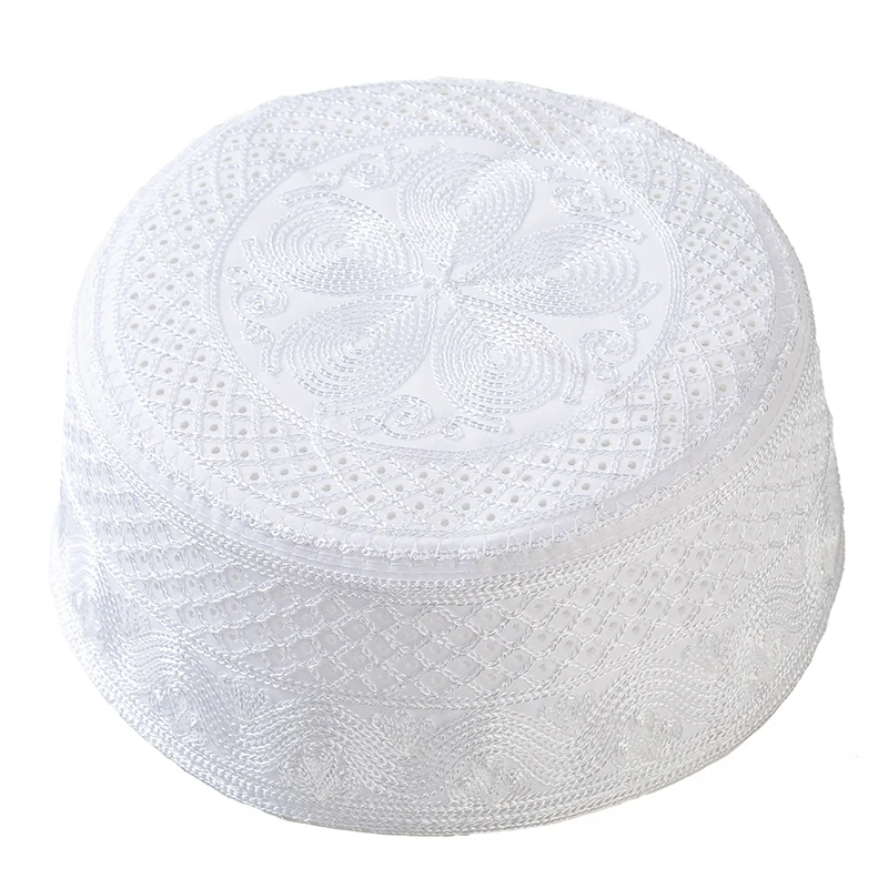 Chapeaux de prière pour hommes musulmans, casquette brodée en coton, Turban arabe saoudien, Hijab, foulard juif, accessoires de prière islamique, nouvelle collection