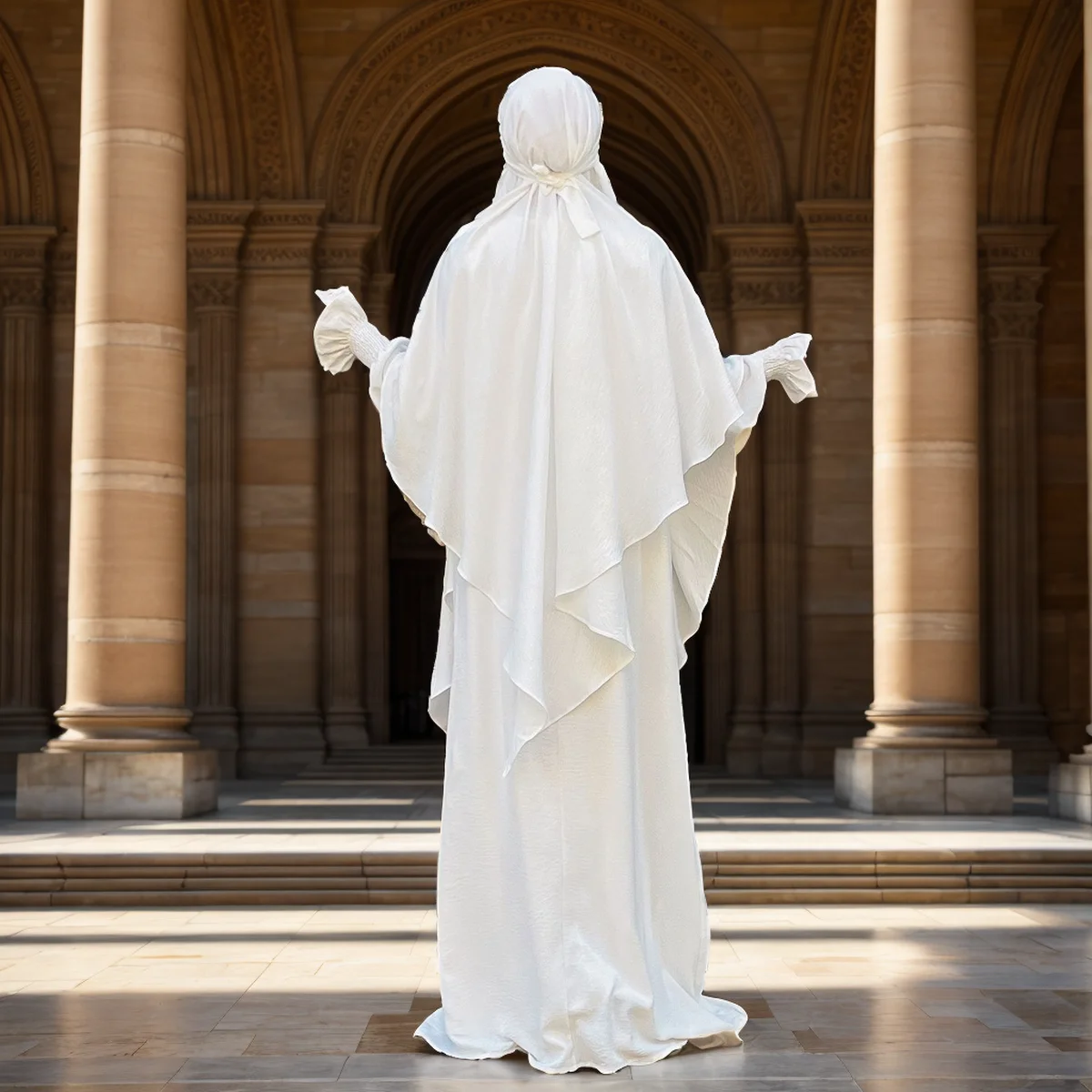 Ensemble Deux Pièces de Jilbab pour Femme Musulmane, Robe Longue, Style Abaya, Hijab Chauve-Souris, Kimono, Kaftan, tiens imar, Islam, Ramadan