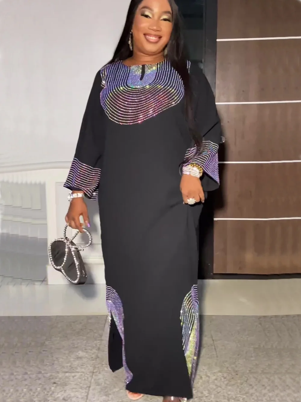 Abayas pour femmes dubaï luxe 2025 Robe de mode musulmane africaine Caftan Marocain robes de soirée Boubou Robe Djellaba Femme