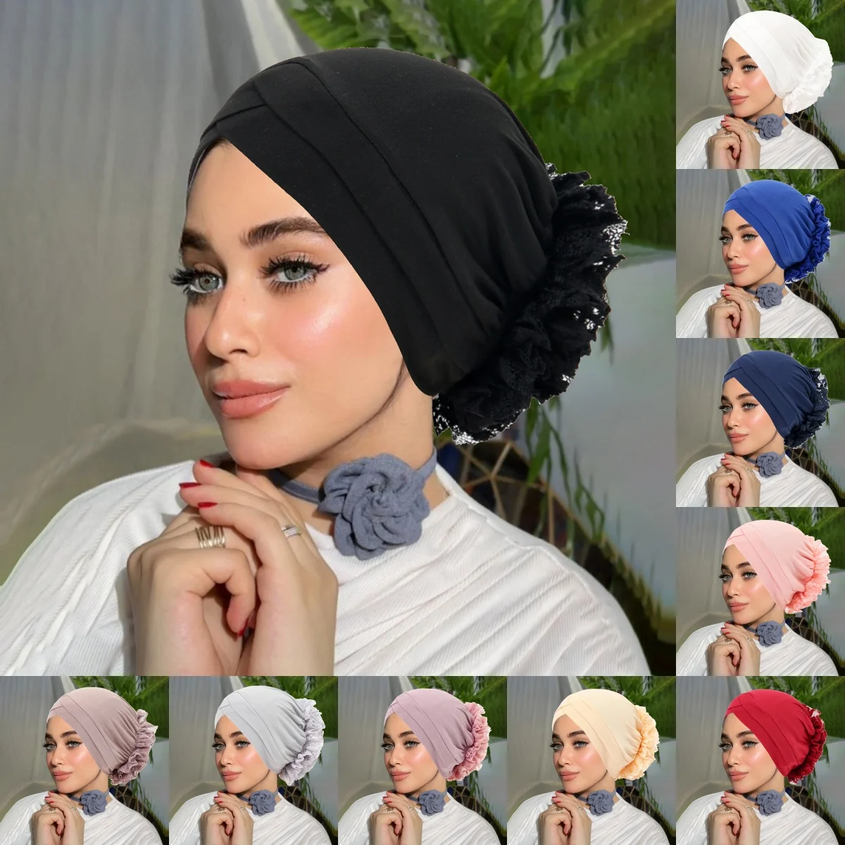 Femmes musulmanes Hijab Cancer chimio casquettes fleur Turban casquette perte de cheveux foulard à la mode dames Hijabs Bonnet chapeaux
