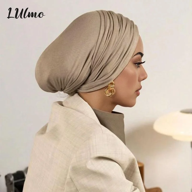 Maillot Modal Premium Hijab instantané musulman sous-écharpe casquettes coton extensible Turban casquette islamique sous-écharpe Bonnet foulard bandeau