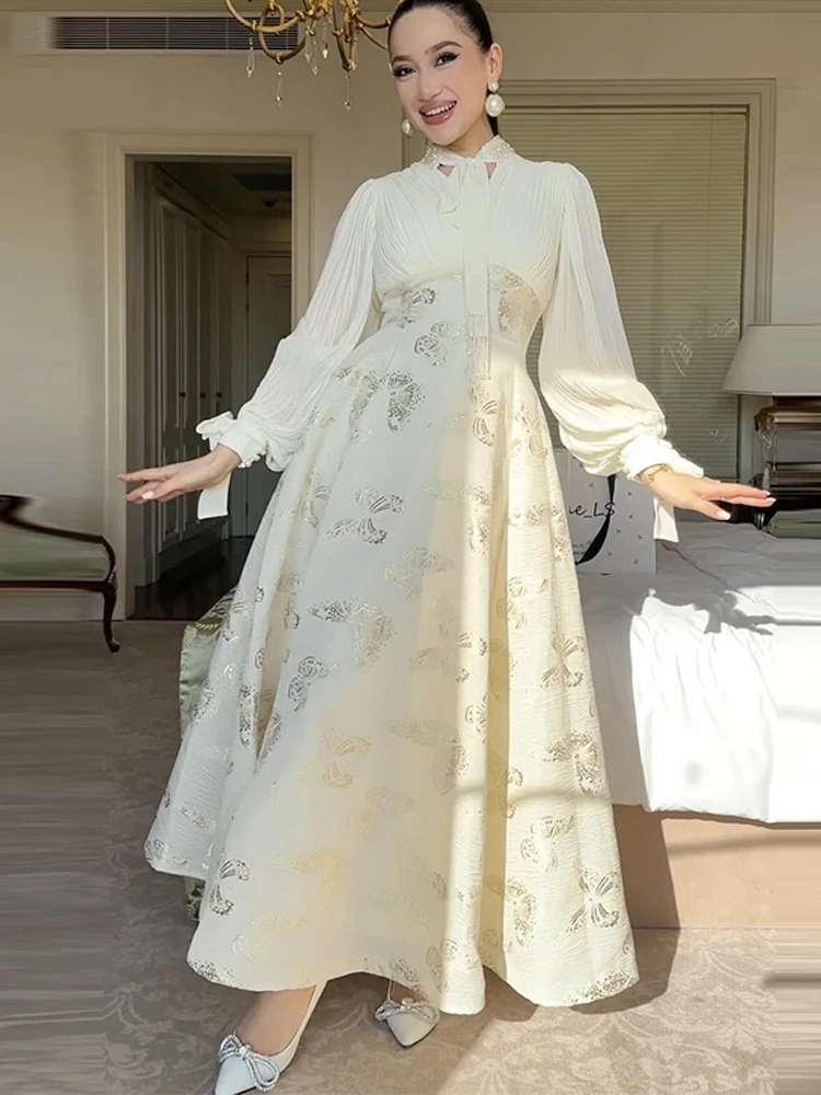 Costume deux pièces à paillettes pour femmes, col licou, sans manches, ajouré, à lacets, dos nu, haut de hanche, jupe longue, tenues de fête Sexy pour dames