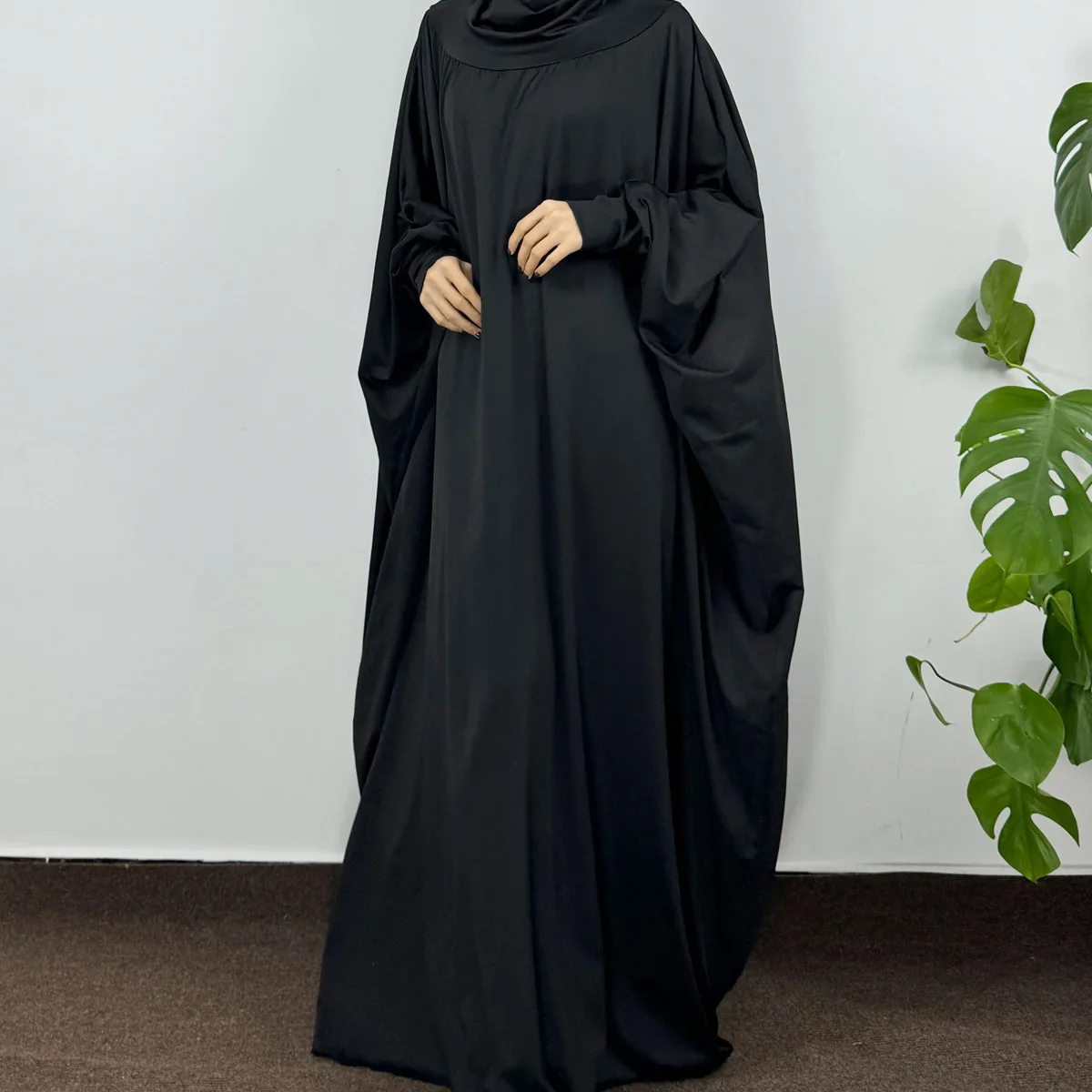 Abaya islamique modeste Ramadan robe musulmane Abayas à capuche à manches longues une pièce prière Hijab robe femmes Jilbabs caftans turcs