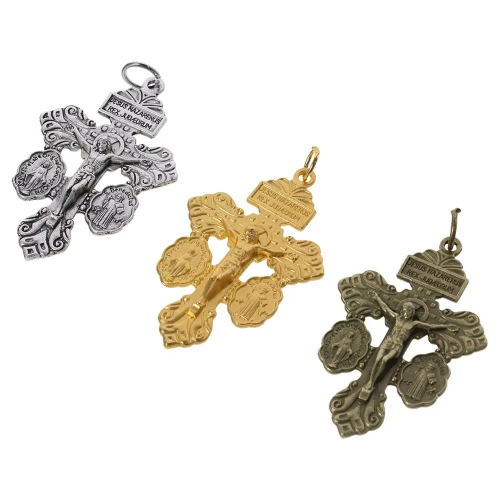 Chapelet Catholique en Alliage avec Motif de Pardon Nina ifix, Pièces pour Chapelet, en Vrac, avec Médaille, 6 Pièces