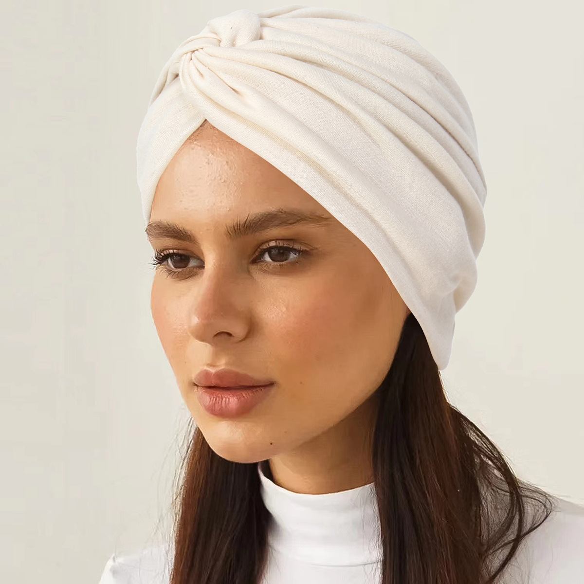 Nouveauté 2026 – Bonnets Hijab Musulmans Extensibles et Doux pour le Ramadan – Foulard Tendance pour Femme – Turban Uni pour Soins Capillaires