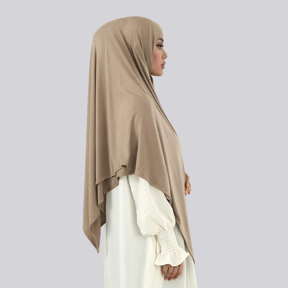Foulard carré en coton musulman, Jersey Hijab, Long châle Modal, uni, doux, Turban, cravate, bandeau africain pour femmes, 145x145cm
