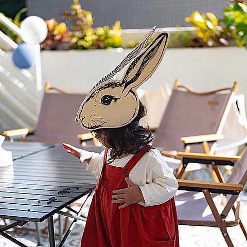 Bandeau à capuche pour enfants, accessoires de mode lapin, masque pour les yeux de festival pour enfants, vêtements de sauna, chapeau, bandeau de sauna