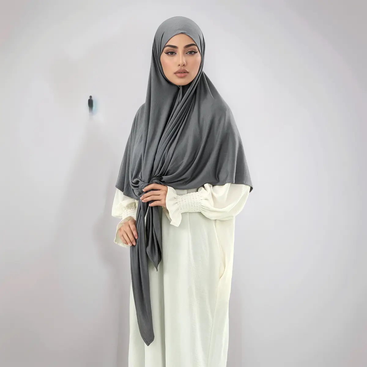 Foulard carré en coton musulman, Jersey Hijab, Long châle Modal, uni, doux, Turban, cravate, bandeau africain pour femmes, 145x145cm