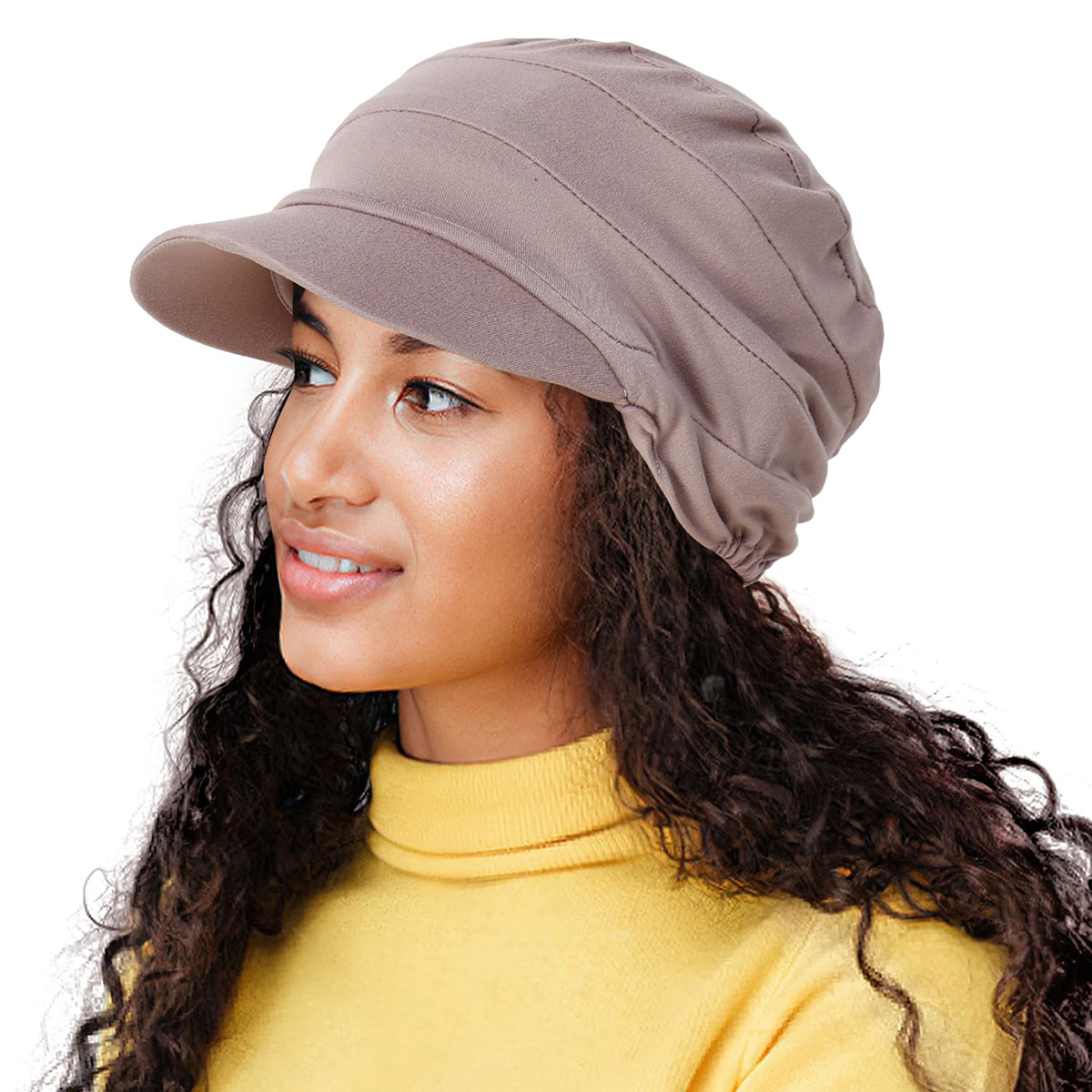 Casquettes Hijab avec Bord pour Femme, Turban Musulman, Bonnet Islamique, Bandeau de Sauna, Casquette de Baseball
