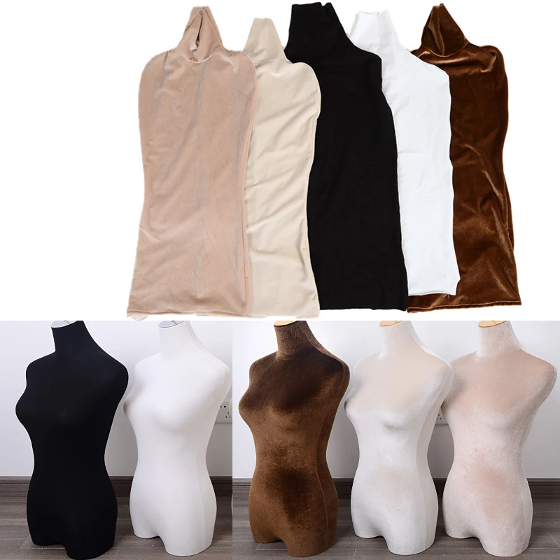 Housse de mannequin en velours pour femme, housse de présentation pour robe de mariée, housse de rechange en tissu pour magasins de robes de mariée, chemise de présentation pour robe