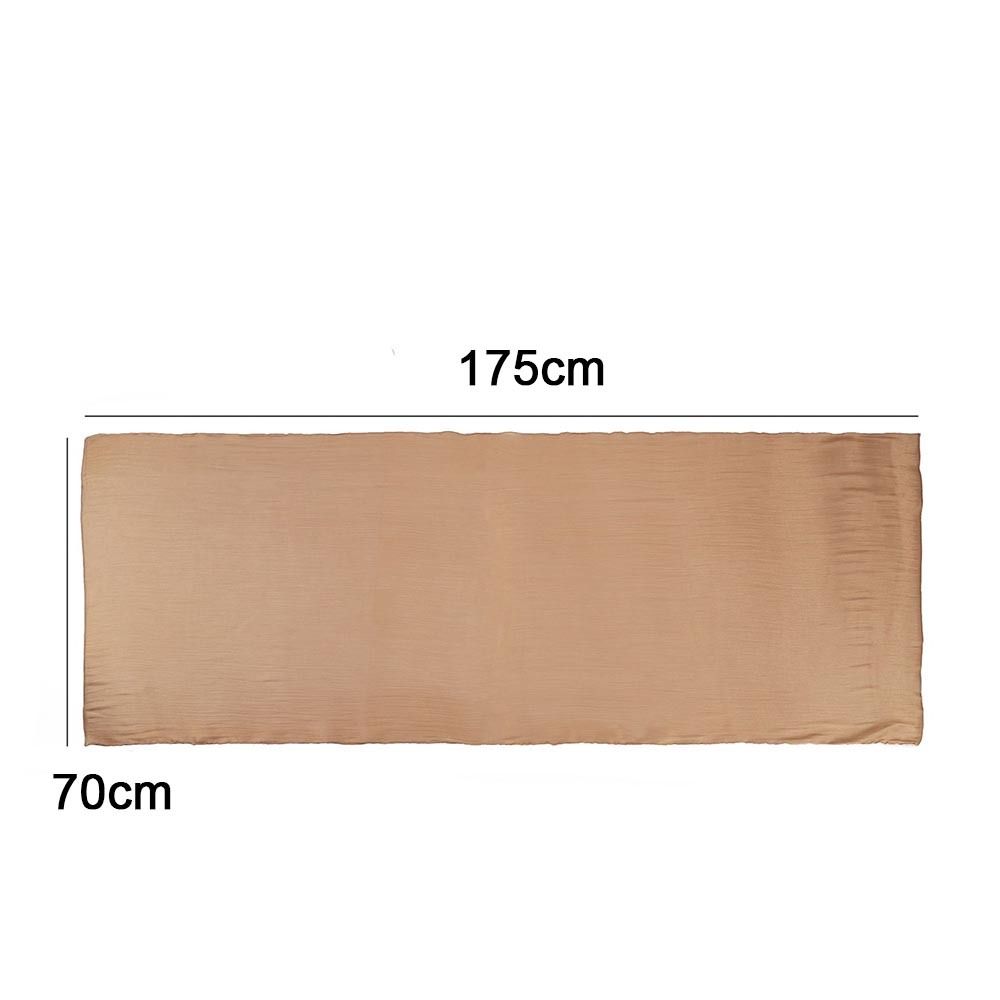 Écharpe en soie unie tendance, voile hijab long en mousseline brillante, châle de protection solaire en mousseline douce pour l'extérieur