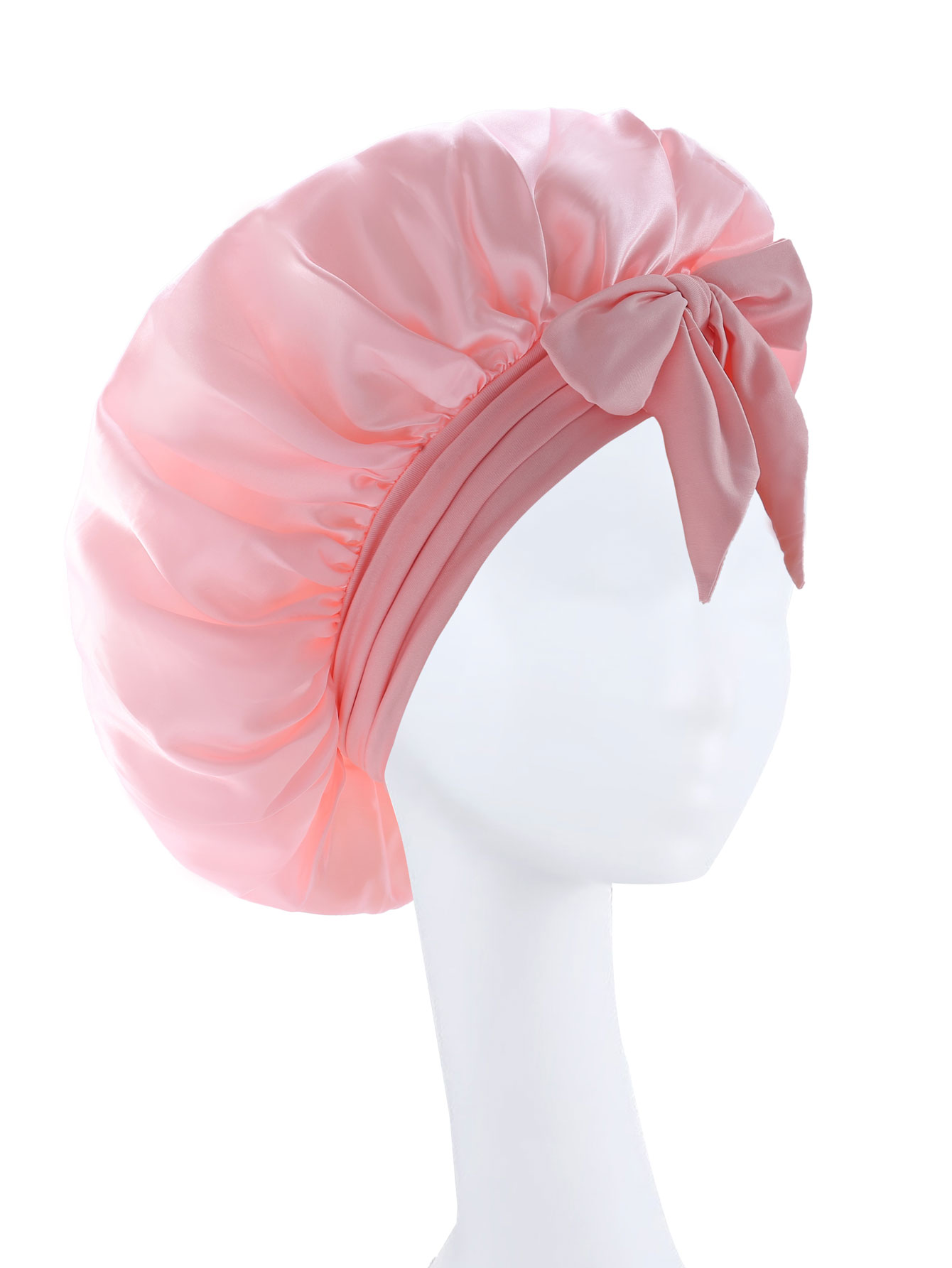 Bonnet en Satin en soie, réglable, pour dormir, avec bandeau à nouer, pour femmes et hommes
