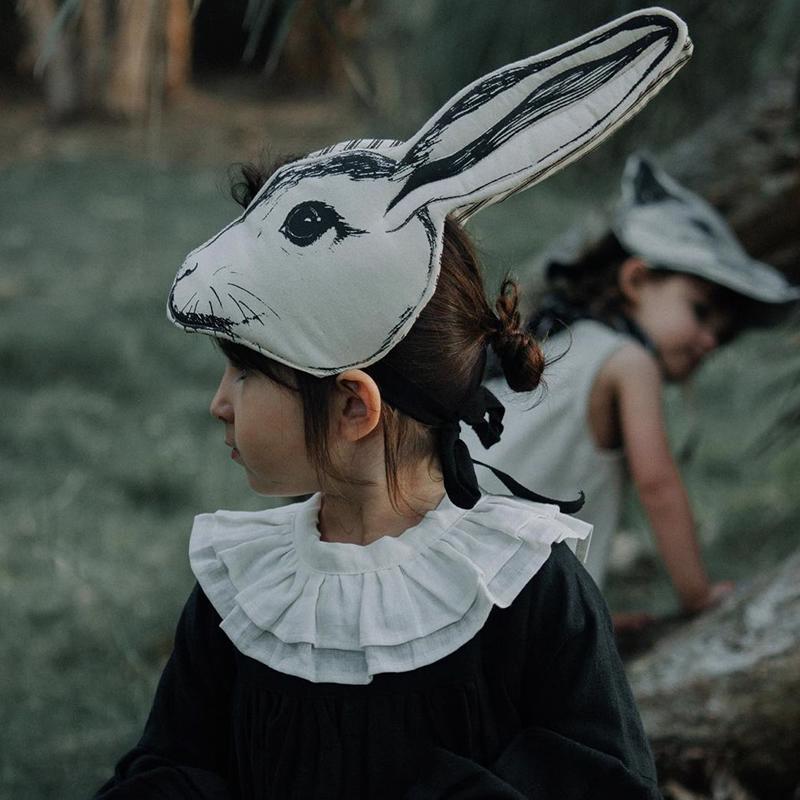 Bandeau à capuche pour enfants, accessoires de mode lapin, masque pour les yeux de festival pour enfants, vêtements de sauna, chapeau, bandeau de sauna