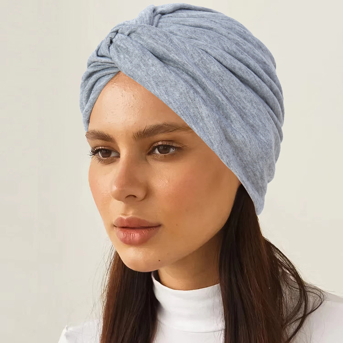Nouveauté 2026 – Bonnets Hijab Musulmans Extensibles et Doux pour le Ramadan – Foulard Tendance pour Femme – Turban Uni pour Soins Capillaires