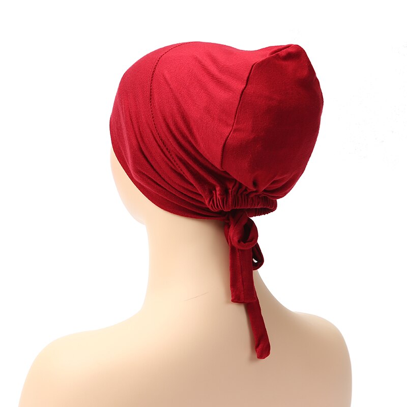 Capuchons intérieurs réglables, couleur unie, élastique, Modal, Hijab, Bonnet musulman, sous-écharpe, accessoires de mode pour femmes