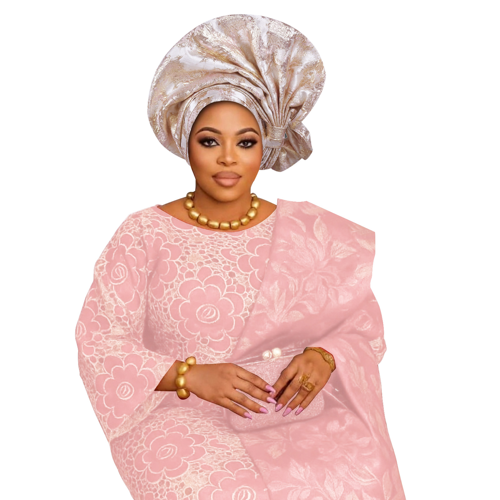 Turban Gele nigérian pour femme, chapeau Gele préformé, foulard Aso Oke, bonnet hijab musulman, couvre-chef pour mariage et fête