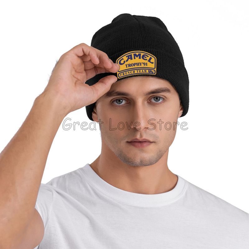 Camel Trophy 91 Bonnet Chapeaux Unisexe Élastique Tricot Chapeau Hiver Chaud Skullies Bonnets Casquette Head Wrap Caps pour Voyage Camping en Plein air