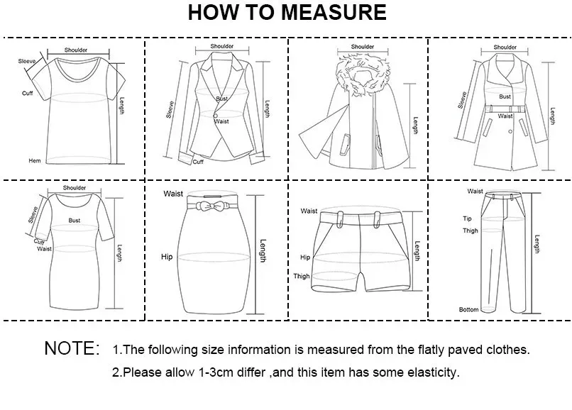 Guide des tailles du fabricant