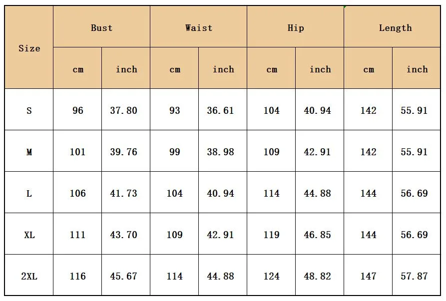 Guide des tailles du fabricant